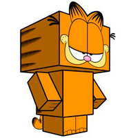Garfield Paper Model
