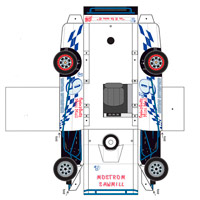 IMCA Race Car Paper Model