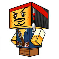 Jack Sparrow Paper Model