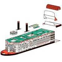 Mississippi Queen Riverboat Paper Model