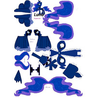 Princess Luna Paper Model