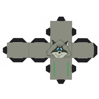 Raccoon Paper Model