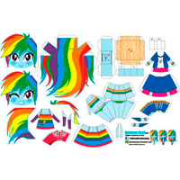 Rainbow Dash Paper Model