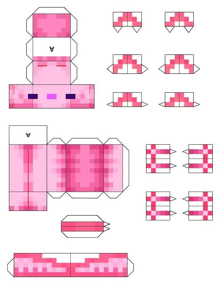Axolotl paper model — printable template