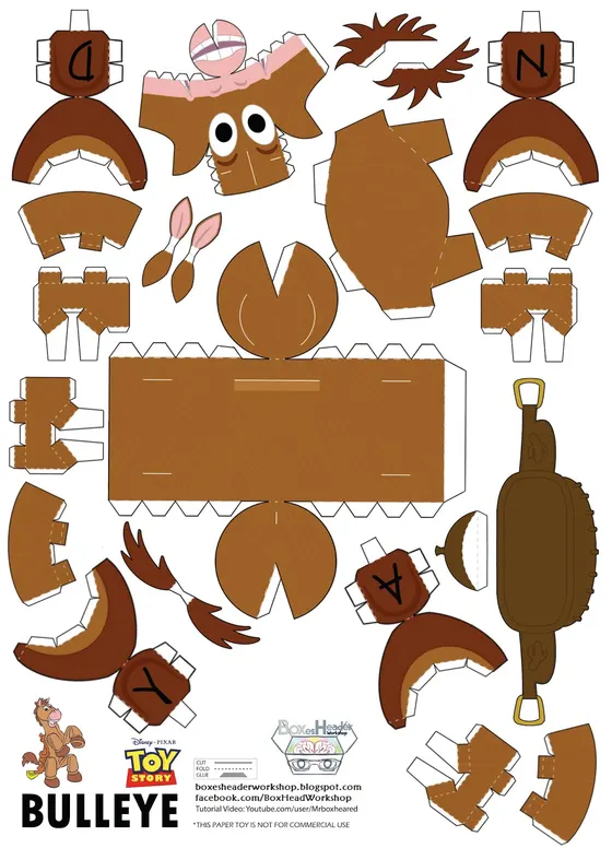Horse Papercraft paper model template