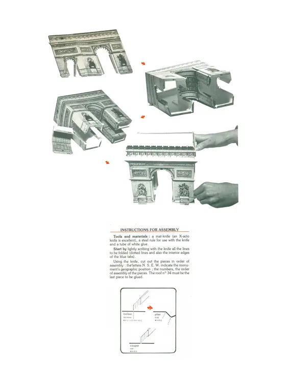 Arc de Triomphe paper model template