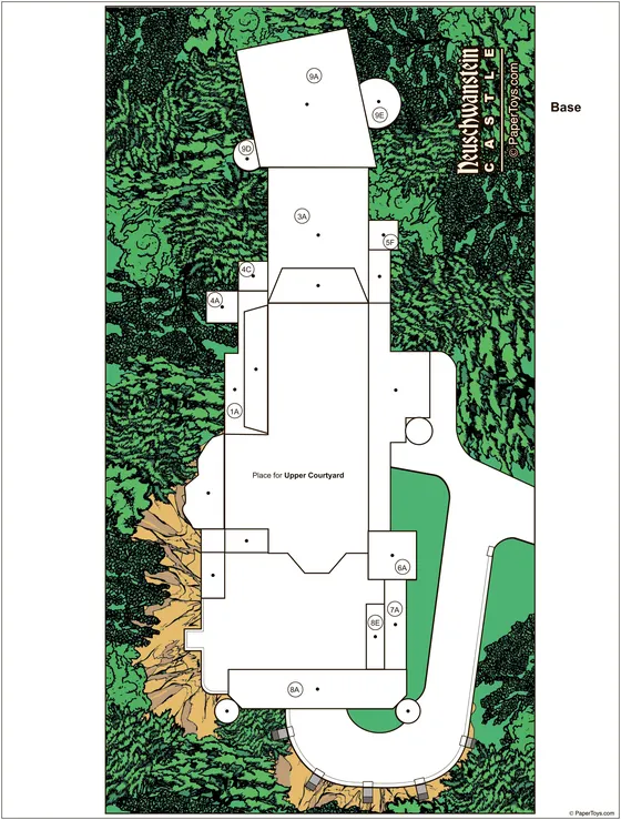 Neuschwanstein Castle paper model template