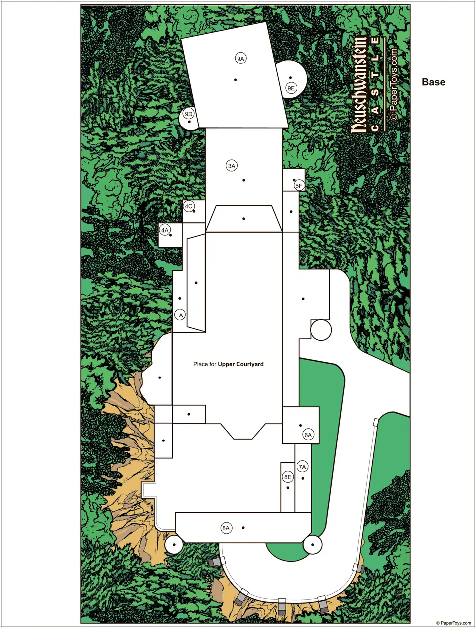 Neuschwanstein Castle paper model — printable template