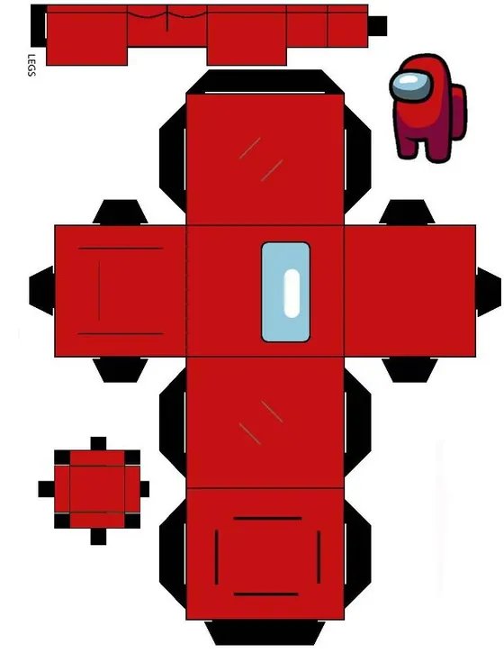Among Us Papercraft paper model template