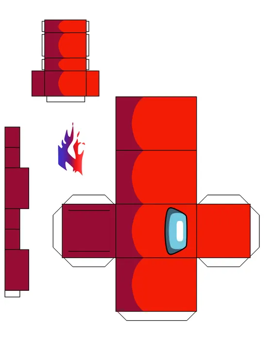 Among Us paper model template