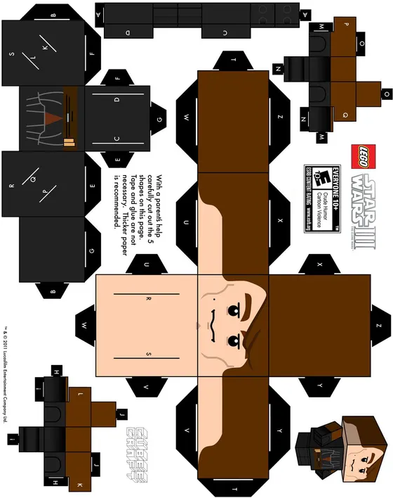 Anakin Skywalker paper model template