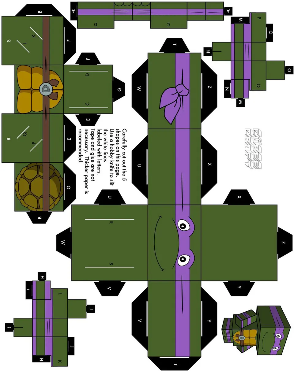 Donatello paper model — printable template