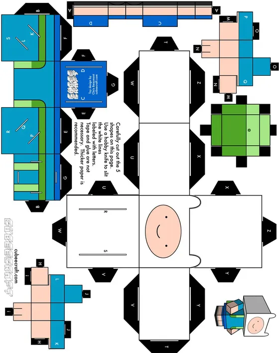 Finn paper model template