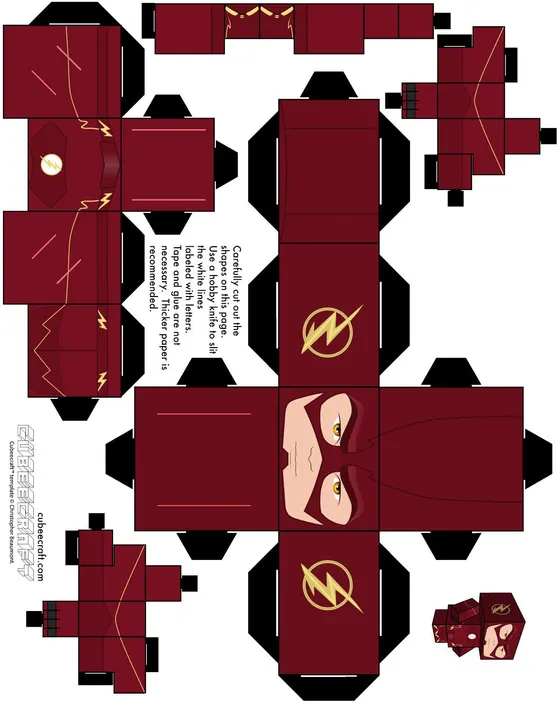 Flash paper model template