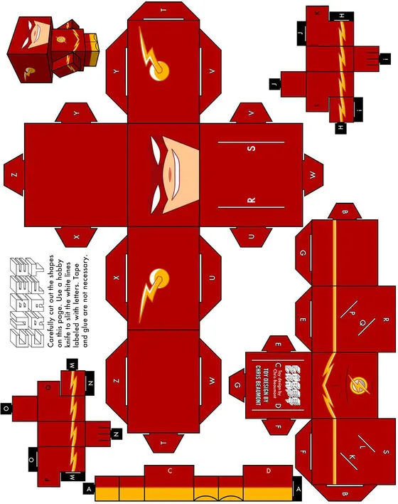 Flash Papercraft paper model template