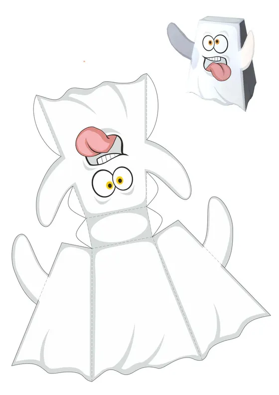 Ghost Papercraft paper model template