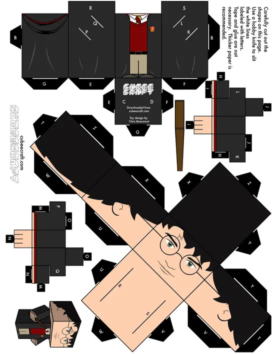 Harry Potter paper model template
