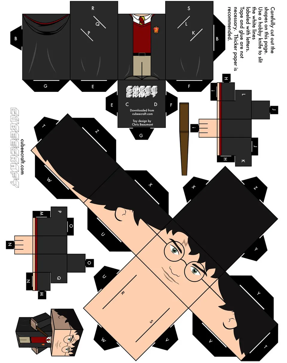Harry Potter paper model — printable template