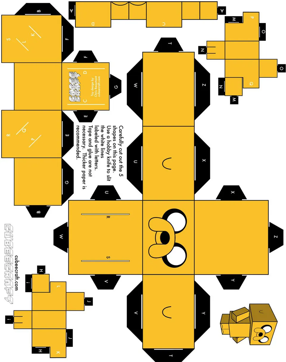 Jake paper model — printable template