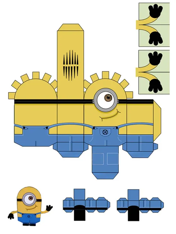 Minion paper model template
