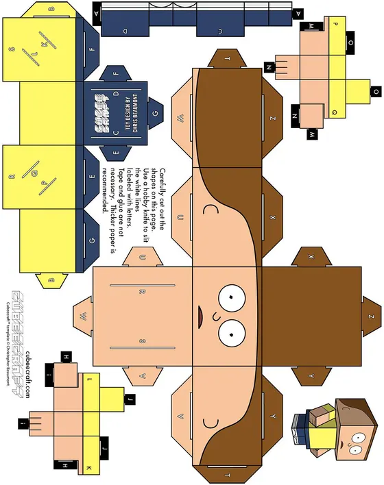 Morty paper model template