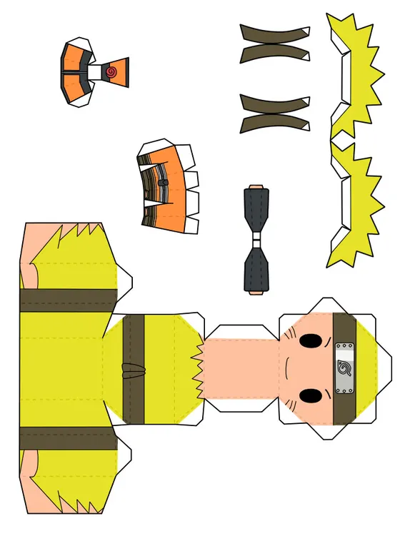 Naruto paper model template