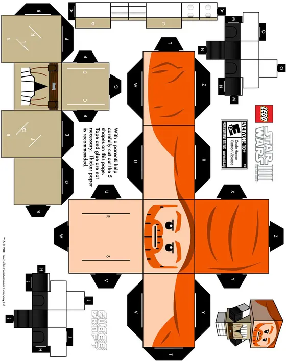 Obi-Wan Kenobi paper model template