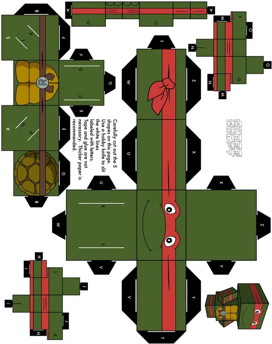 Raphael paper model template