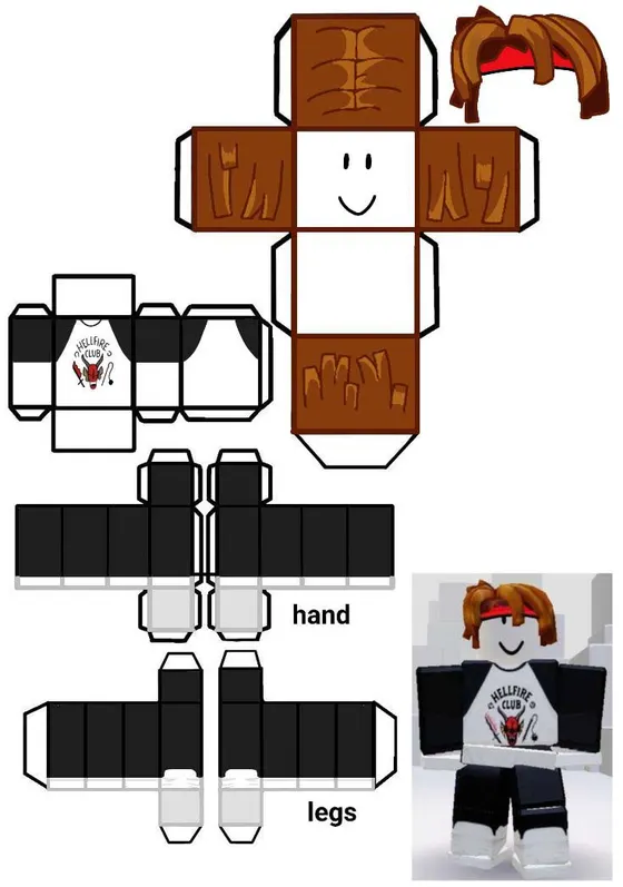 Roblox paper model template