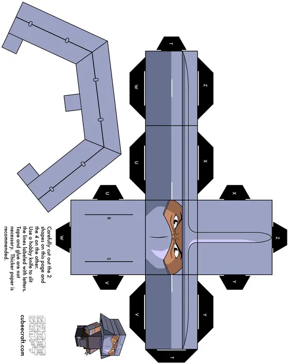 Shredder paper model template