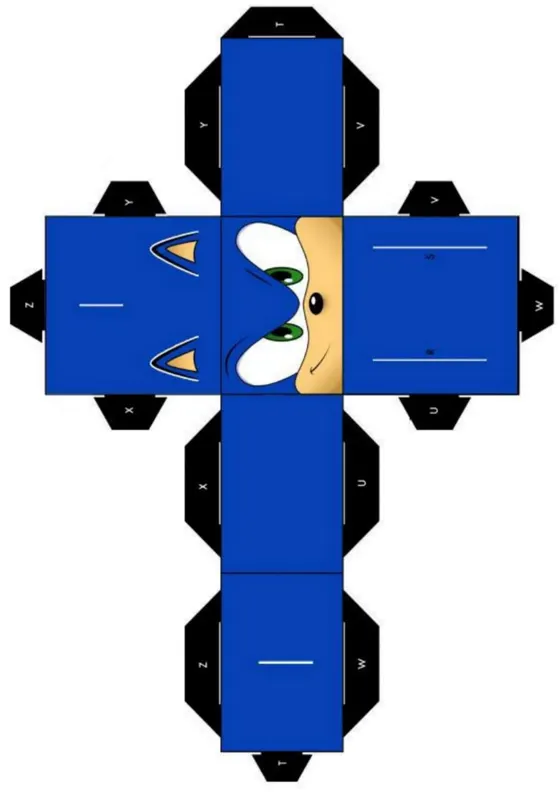 Sonic the Hedgehog paper model template