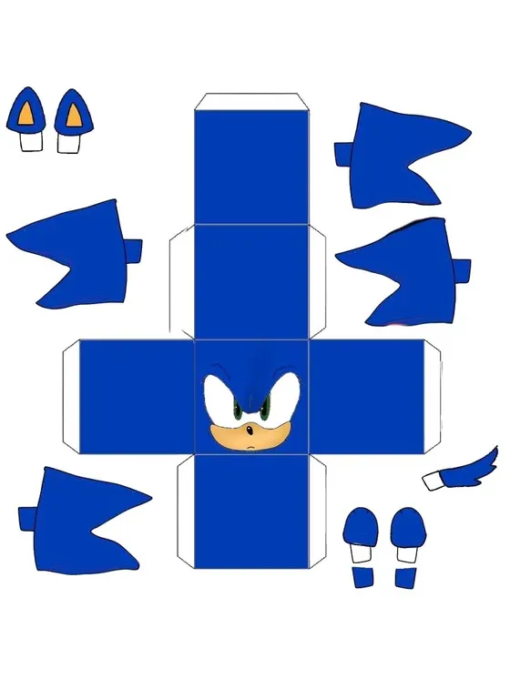 Sonic paper model template