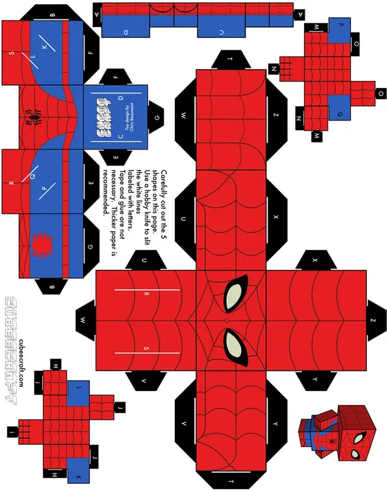 Spider-Man paper model template
