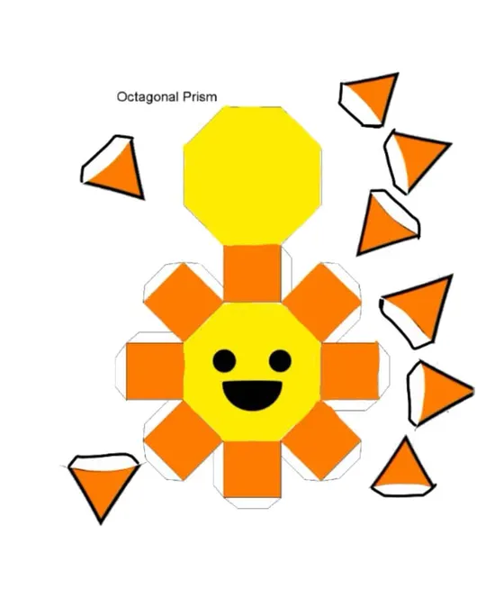 Sprunki Mr. Sun paper model template