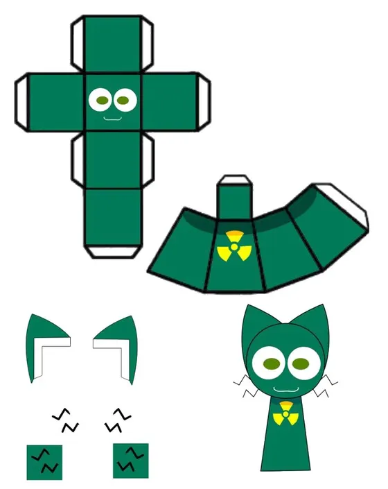 Sprunki Tox paper model template