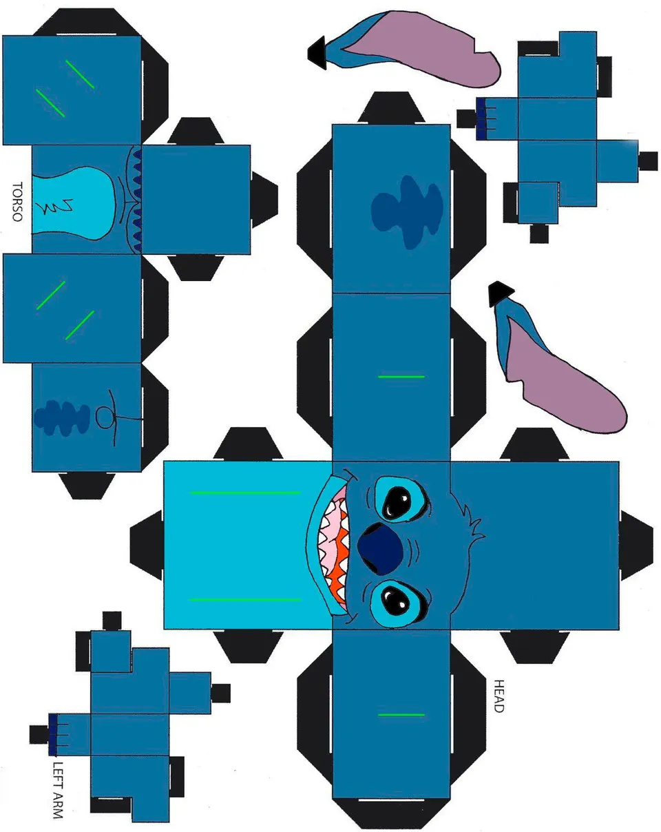 Stitch paper model — printable template