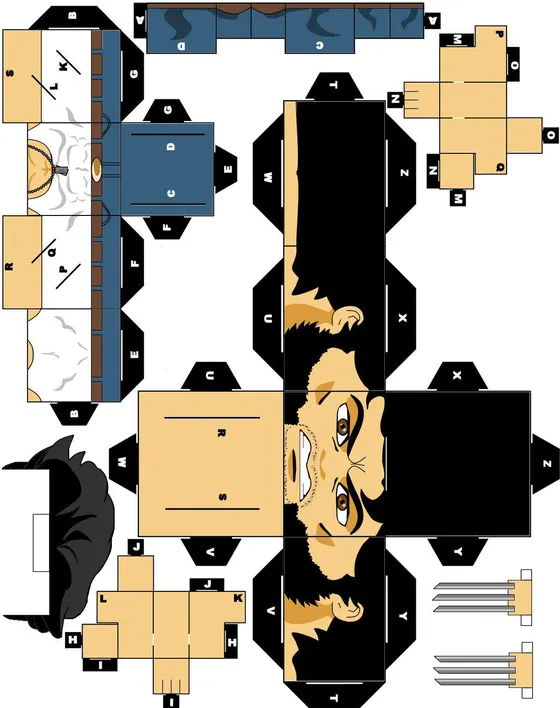 Wolverine Papercraft paper model template