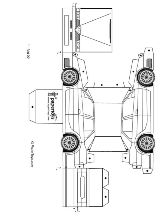 Alfa Romeo paper model template