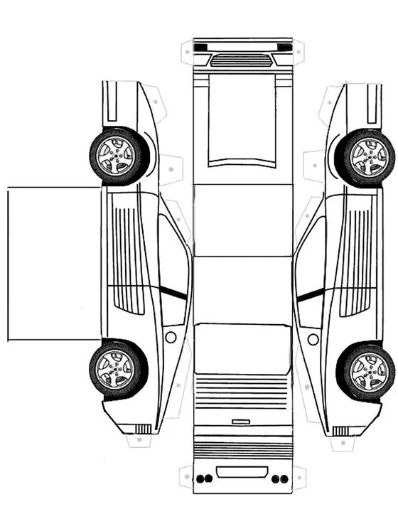 Ferrari Testerossa paper model template
