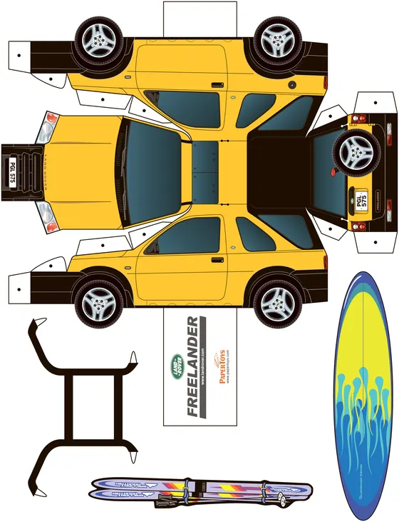 Land Rover Freelander paper model template