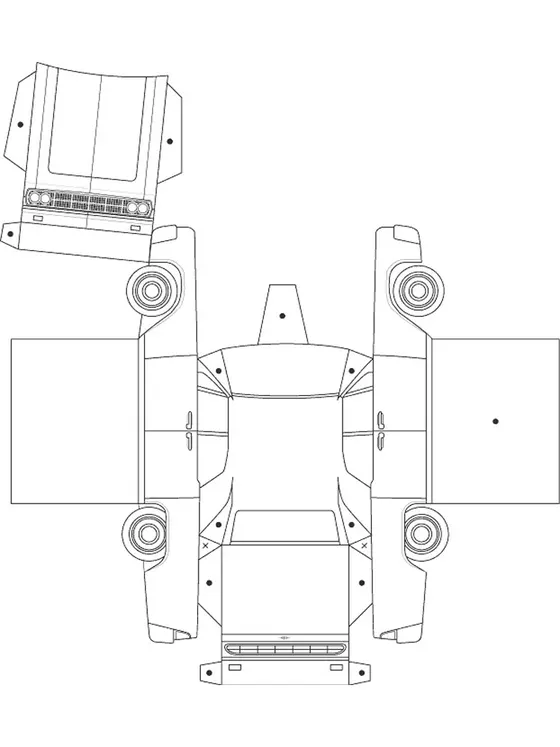 Lincoln Continental paper model template
