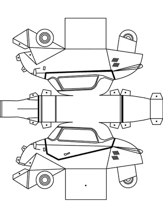 Messerschmitt KR200 paper model template