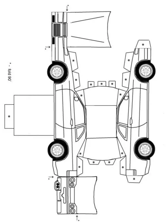 Nissan paper model template