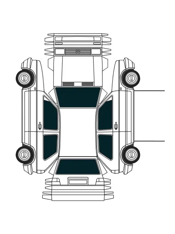 VW Golf paper model template